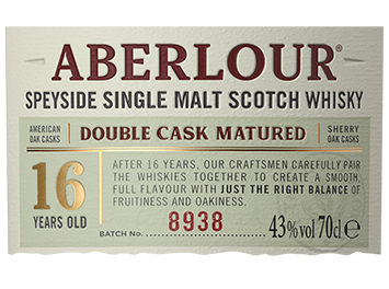 Aberlour - Scotch Whisky - 16 ans d'âge - Ambré