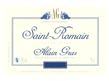 Domaine Alain Gras - Saint-Romain - Blanc - 2013