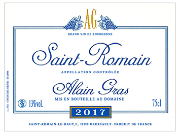 Domaine Alain Gras - Saint-Romain - Blanc - 2017