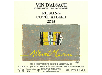 Domaine Albert Mann - Alsace - Riesling Cuvée Albert - Blanc - 2015