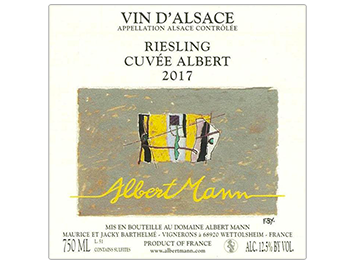 Domaine Albert Mann - Alsace - Riesling Cuvée Albert - Blanc - 2017