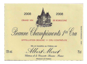 Domaine Albert Morot - Beaune Premier Cru - Champimonts - Rouge - 2008