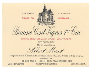 Domaine Albert Morot - Beaune 1er Cru - Beaune Cent-Vignes - Rouge - 2013