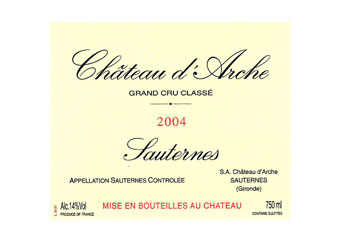 Château d'Arche - Sauternes - Blanc 2004