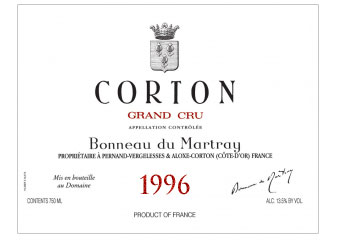 Domaine Bonneau du Martray - Corton Grand Cru - Rouge 1996