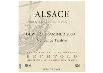 Domaine Bechtold - Alsace - Gewurztraminer Vendange Tardive Blanc 2009