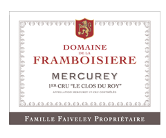 Domaine de la Framboisière - Mercurey 1er Cru - Le Clos du Roy - Rouge - 2013