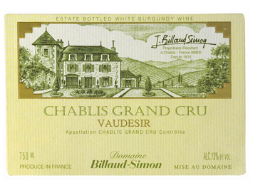 Domaine Billaud-Simon - Chablis Grand Cru - Vaudésir - Blanc - 2012