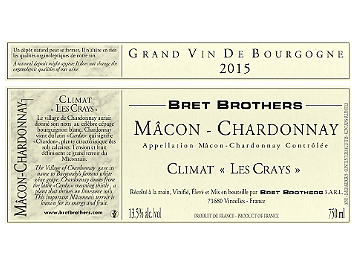 Bret Brothers - Mâcon-Chardonnay - Les Crays - Blanc - 2015