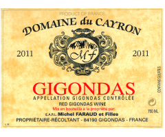 Domaine du Cayron - Gigondas - Rouge - 2011