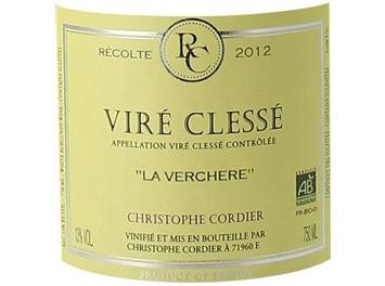 Domaine Cordier - Viré Clessé - La Verchere - Blanc - 2012