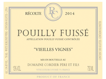 Domaine Cordier - Pouilly-Fuissé - Vieilles Vignes - Blanc - 2014