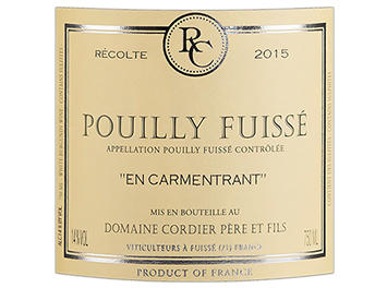 Domaine Cordier - Pouilly-Fuissé - En Carmentrant - Blanc - 2015