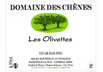 Domaine des chênes - Vin de Pays des Côtes Catalanes - Les Olivettes - Blanc 2010