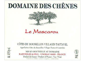 Domaine des chênes - Côtes du Roussillon Villages Tautavel - Le Mascarou Rouge 2009