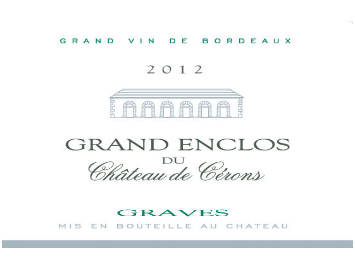 Grand Enclos du Château de Cérons - Graves - Blanc - 2012