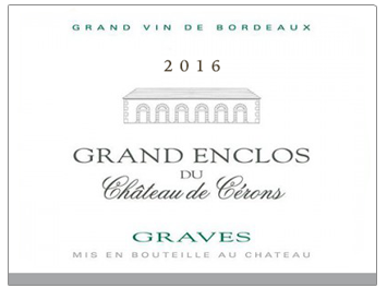 Grand Enclos du Château de Cérons - Graves - Bianco - 2016
