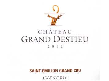 Château Grand Destieu - Saint Emilion Grand Cru - Rouge - 2012