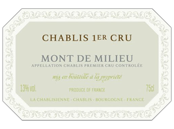 La Chablisienne - Chablis 1er Cru - Mont de Milieu - Blanc - 2012