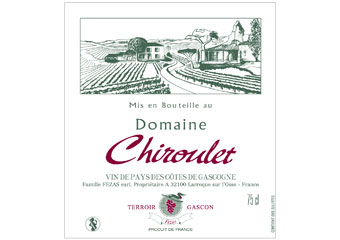 Domaine Chiroulet - Vin de Pays des Cotes de Gascogne - Rouge 2008