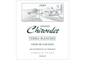 Domaine Chiroulet - Vin de Pays des Côtes de Gascogne -Terres Blanches Blanc 2009