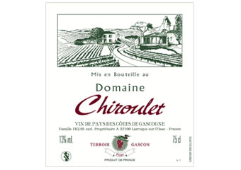 Domaine Chiroulet - IGP Côtes de Gascogne - Terroir Gascon Rouge 2011