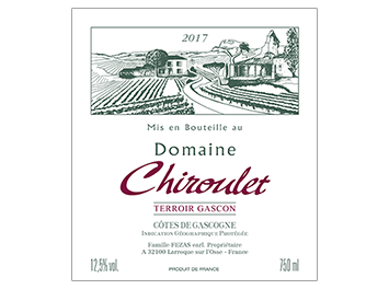 Domaine Chiroulet - Côtes de Gascogne - Terroir Gascon - Rouge - 2017
