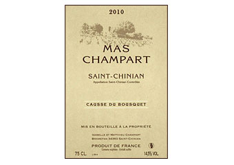 Mas Champart - Saint-Chinian - Causse du Bousquet Rouge 2010
