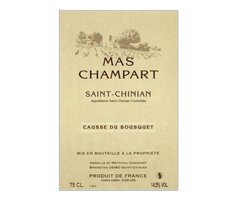 Mas Champart - Saint-Chinian - Causse du Bousquet - Rouge - 2013