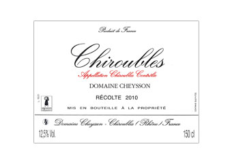 Domaine Cheysson - Chiroubles - Rouge 2010