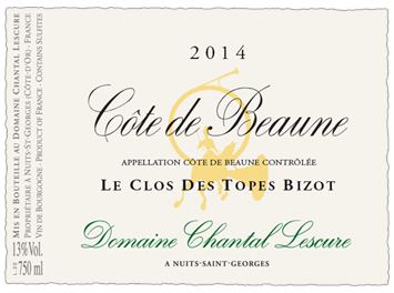 Domaine Chantal Lescure - Côte de Beaune - Clos des Topes Bizot - Rouge - 2014