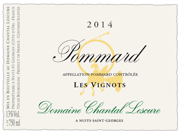 Domaine Chantal Lescure - Pommard - Les Vignots - Rouge - 2014