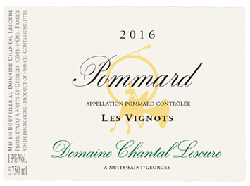 Domaine Chantal Lescure - Pommard - Les Vignots - Rouge - 2016