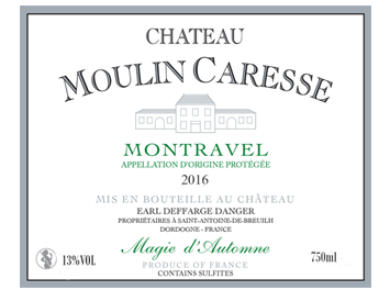Château Moulin Caresse - Montravel - Magie d'Automne - Blanc - 2016