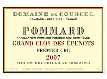Domaine de Courcel - Pommard 1er cru - Grand Clos des Epenots - Rouge - 2007