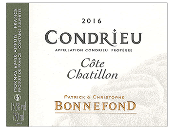 Domaine Christophe et Patrick Bonnefond - Condrieu - Côte Chatillon - Blanc - 2016