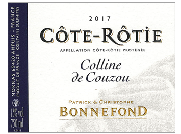 Patrick et Christophe Bonnefond - Côte-Rôtie - Colline de Couzou - Rouge - 2017