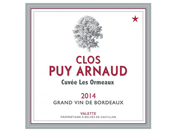 Clos Puy Arnaud - Castillon Côtes de Bordeaux - Cuvée Les Ormeaux - Rouge - 2014