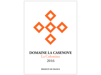 Domaine la Casenove - Côtes du Roussillon - La Colomina - Rouge - 2016