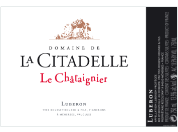 Domaine de la Citadelle - Luberon - Le Chataignier - Rouge - 2012
