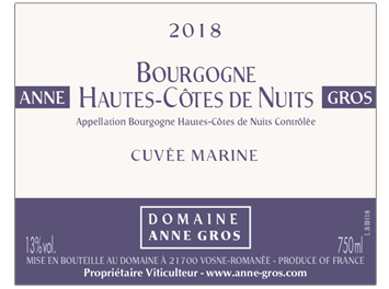 Anne Gros - Bourgogne Hautes Côtes de Nuits - Cuvée Marine - Blanc - 2018