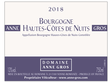 Anne Gros - Bourgogne Hautes Côtes de Nuits - Rouge - 2018