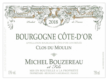 Michel Bouzereau et Fils - Bourgogne Côte d'Or - Clos du Moulin - Blanc - 2018