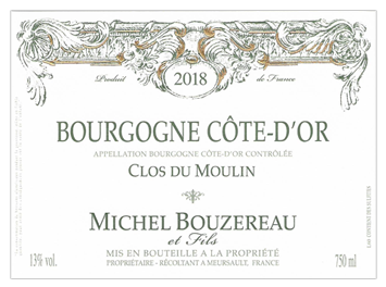 Michel Bouzereau et Fils - Bourgogne Côte d'Or - Clos du Moulin - Blanc - 2018