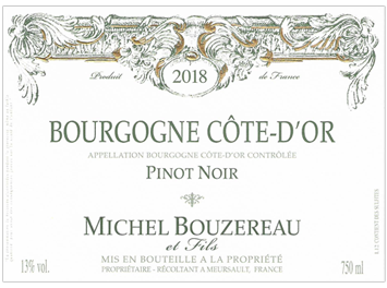 Michel Bouzereau et Fils - Bourgogne Côte d'Or - Pinot Noir - Rouge - 2018