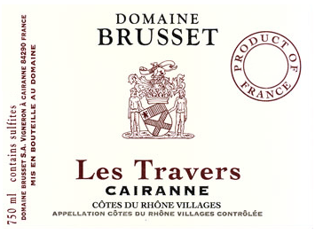 Domaine Brusset - Côtes de Rhône Villages Cairanne - Les Travers - Rouge - 2012