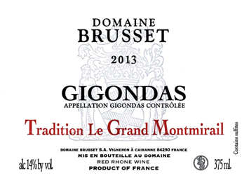 Domaine Brusset - Gigondas - Tradition Le Grand Montmirail - Rouge - 2013