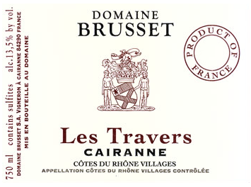 Domaine Brusset - Cairanne - Les Travers - Rouge - 2013