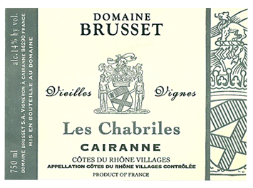 Domaine Brusset - Côtes du Rhône Villages Cairanne - Les Chabriles Vieilles Vignes - Rouge - 2014