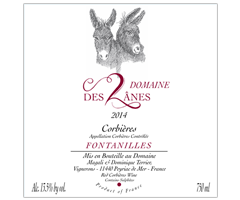 Domaine des 2 Ânes - Corbières - Fontanilles - Rouge - 2014